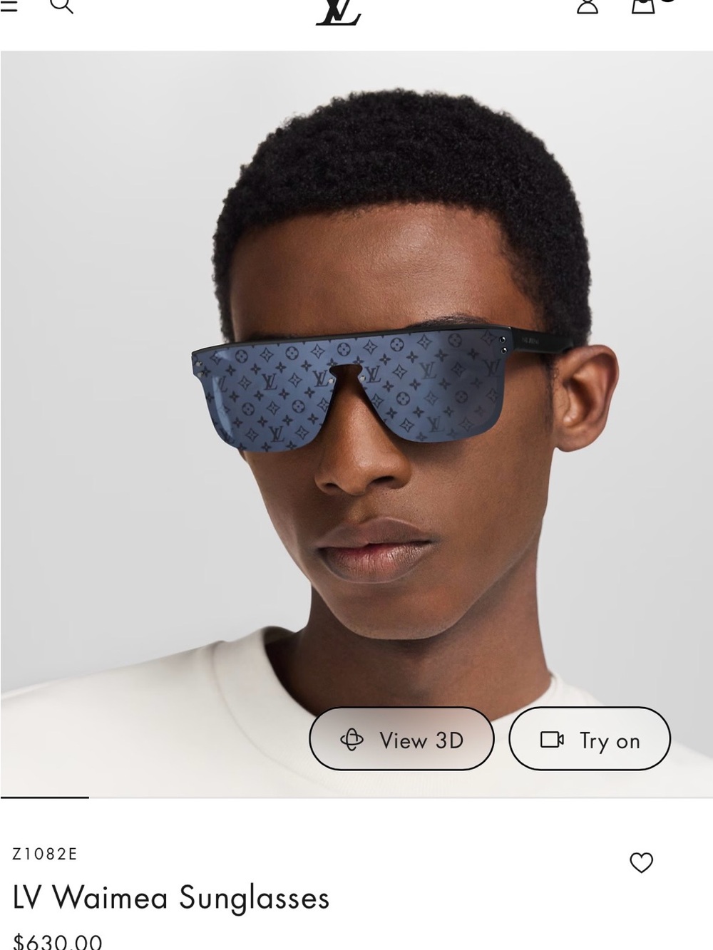 Louis Vuitton Shield Sunglasses in Blue and Black